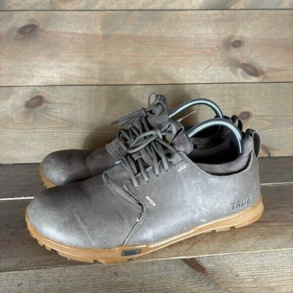 true linkswear premium mens size 9 golf shoes gray leather athletic sneakers main image 4